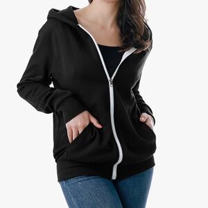 Classic Black Zip-Up Hoodie